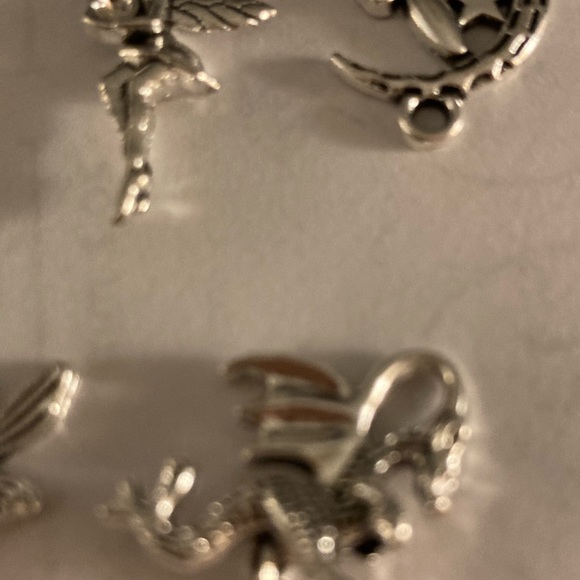 Lot of  5 charms/pendants fairy theme for jewelry - Picture 2 of 8